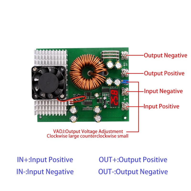 1000W 50A DC-DC Buck Converter - Step Down Dc Power Supply Module 1000W recension och pris